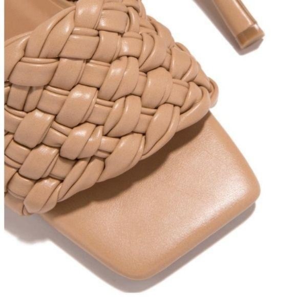 Braided Strap Mules in Tan Nude - Picture 3 of 6